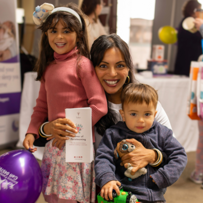 Sanjukta with kids at PPB expo 2024